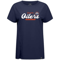 Edmonton Oilers - Levelwear Women's Influx Monument T-Shirt Navy