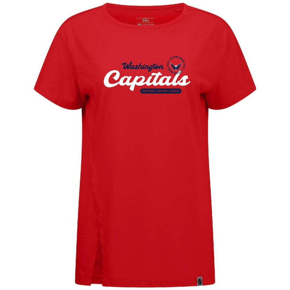 Washington Capitals Levelwear Women's Influx Monument T-Shirt Red