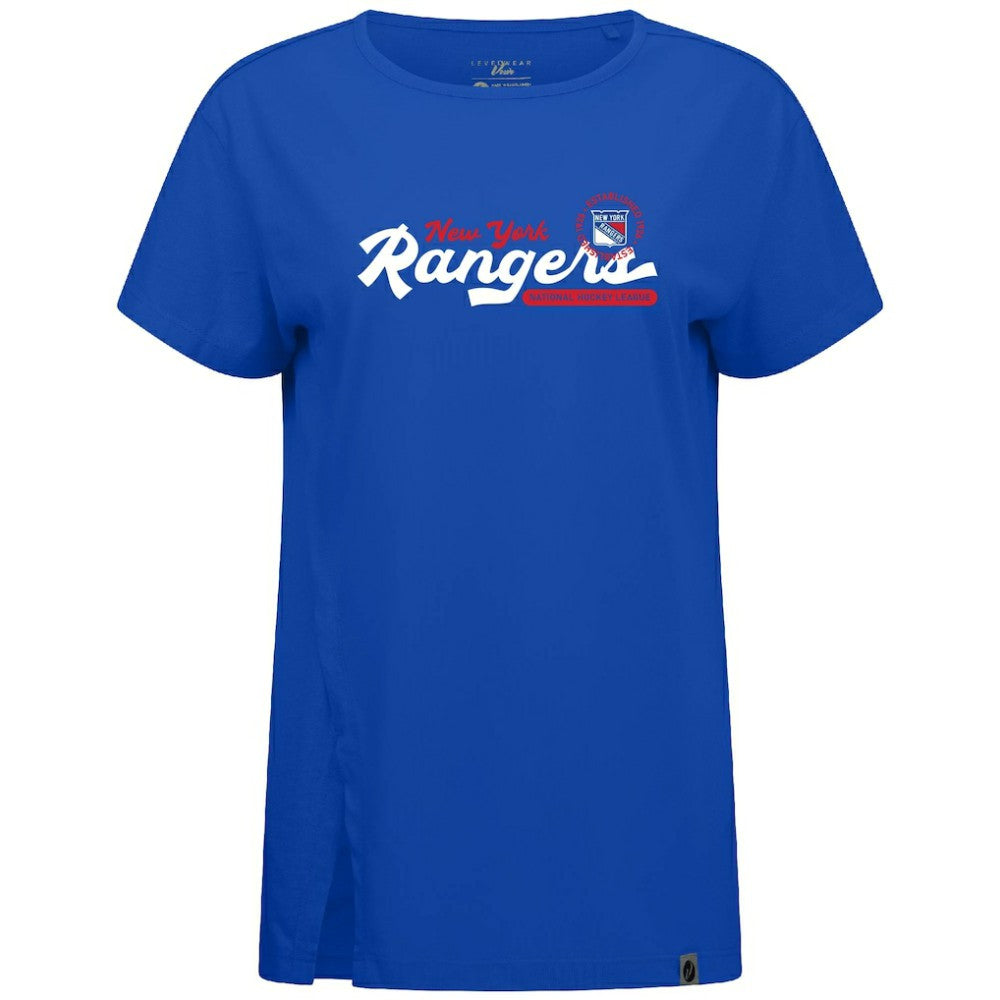 New York Rangers Levelwear Women's Influx Monument T-Shirt Royal