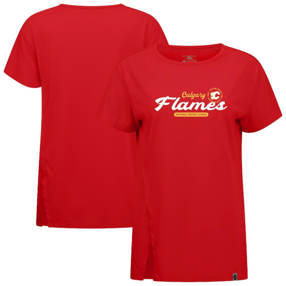 Calgary Flames - Levelwear Women's Influx Monument T-Shirt Red