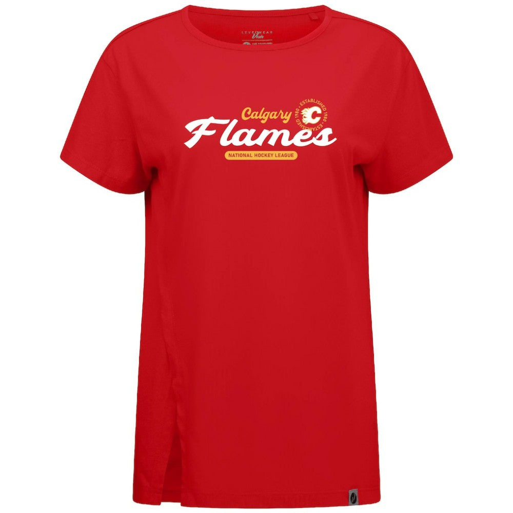 Calgary Flames - Levelwear Women's Influx Monument T-Shirt Red