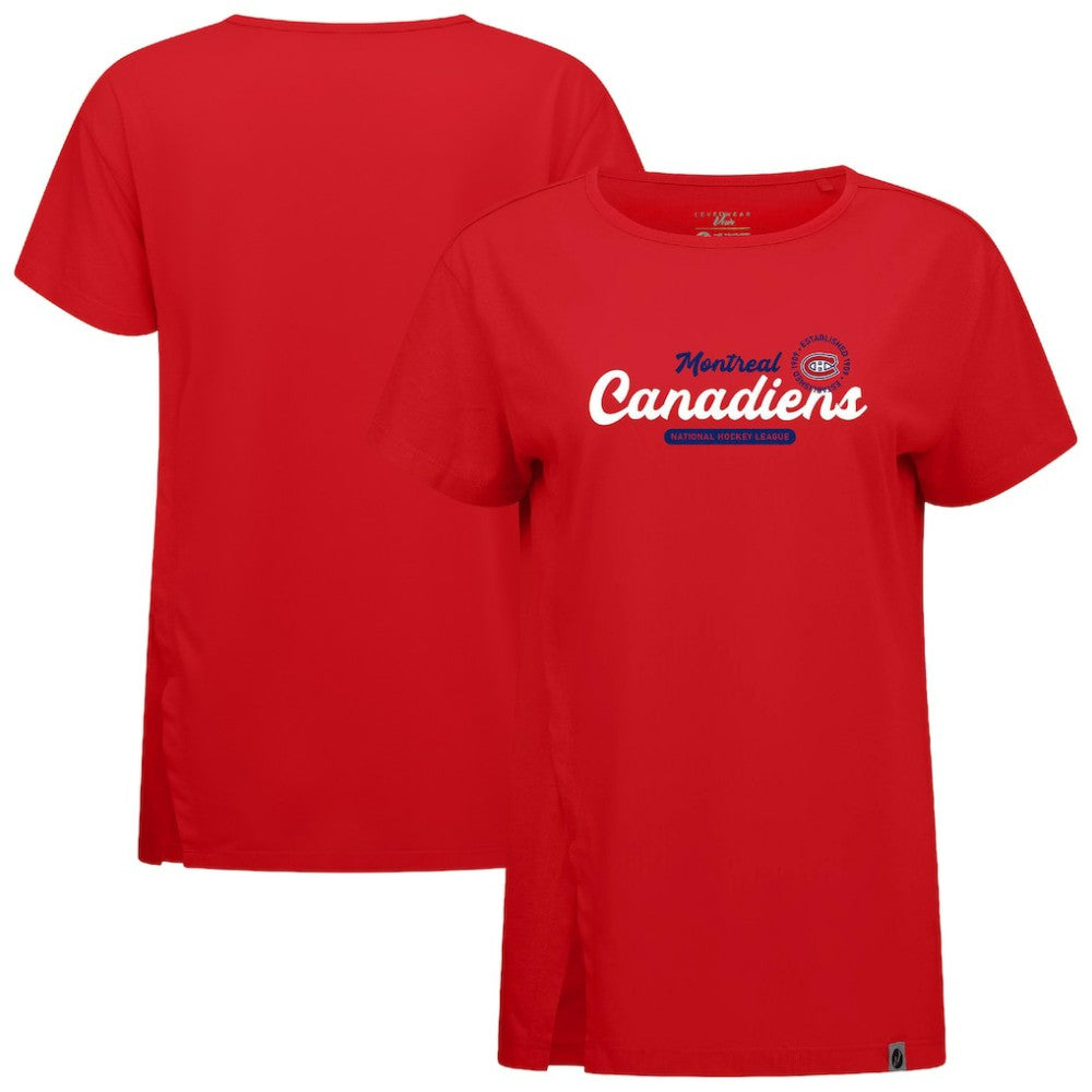 Montreal Canadiens - Levelwear Women's Influx Monument T-Shirt Red
