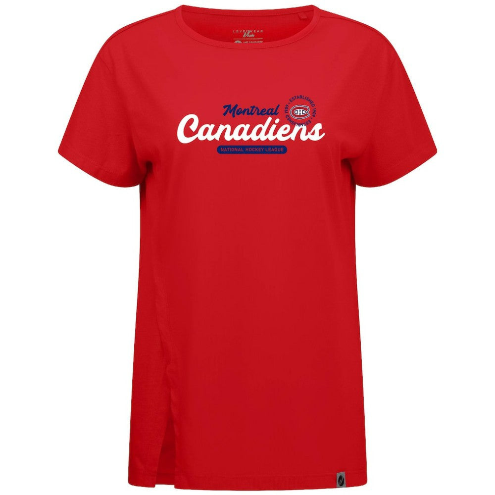 Montreal Canadiens - Levelwear Women's Influx Monument T-Shirt Red