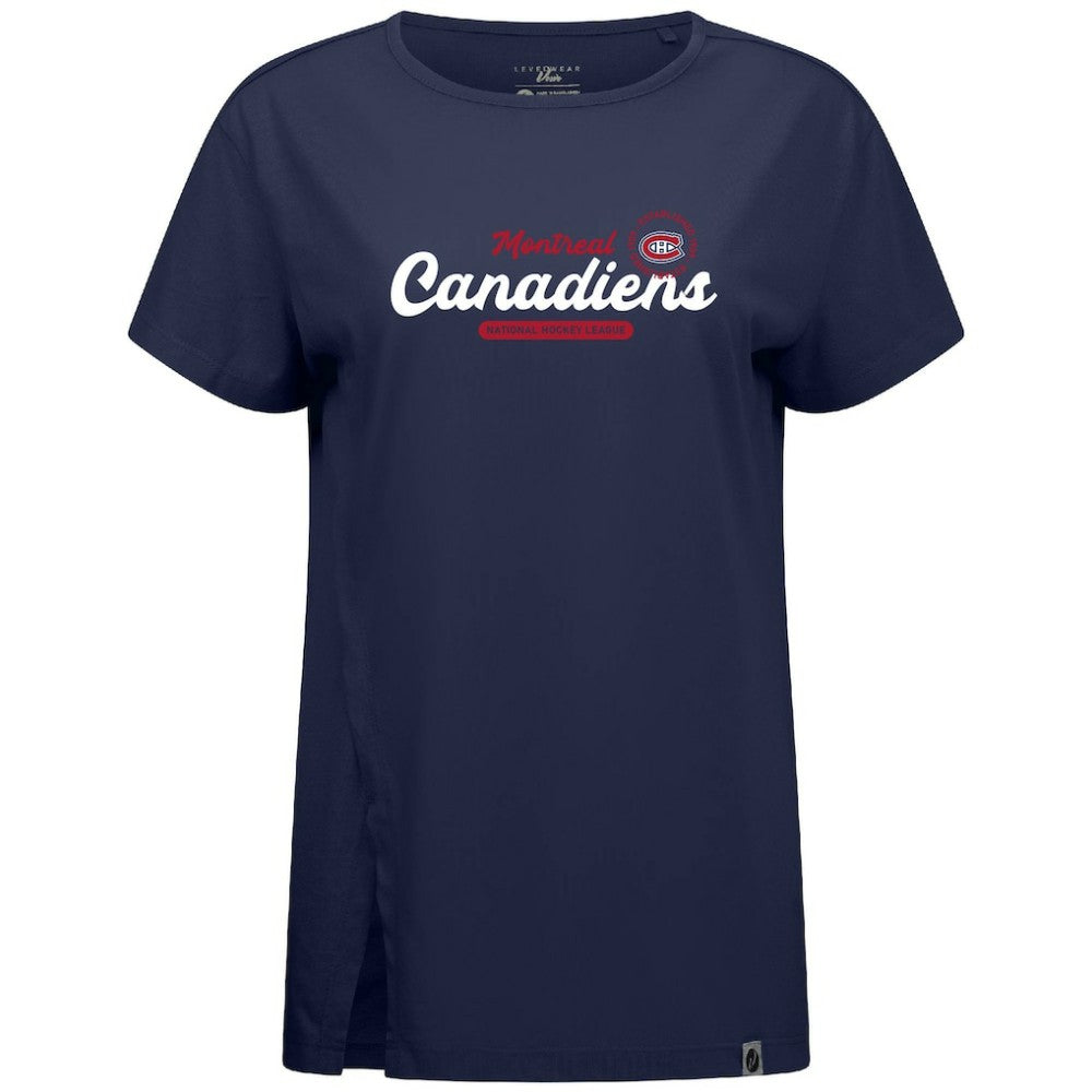 Montreal Canadiens - Levelwear Women's Influx Monument T-Shirt Navy