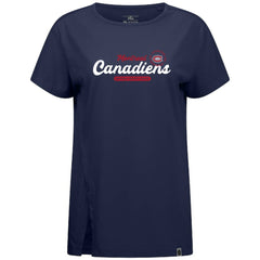 Montreal Canadiens - Levelwear Women's Influx Monument T-Shirt Navy