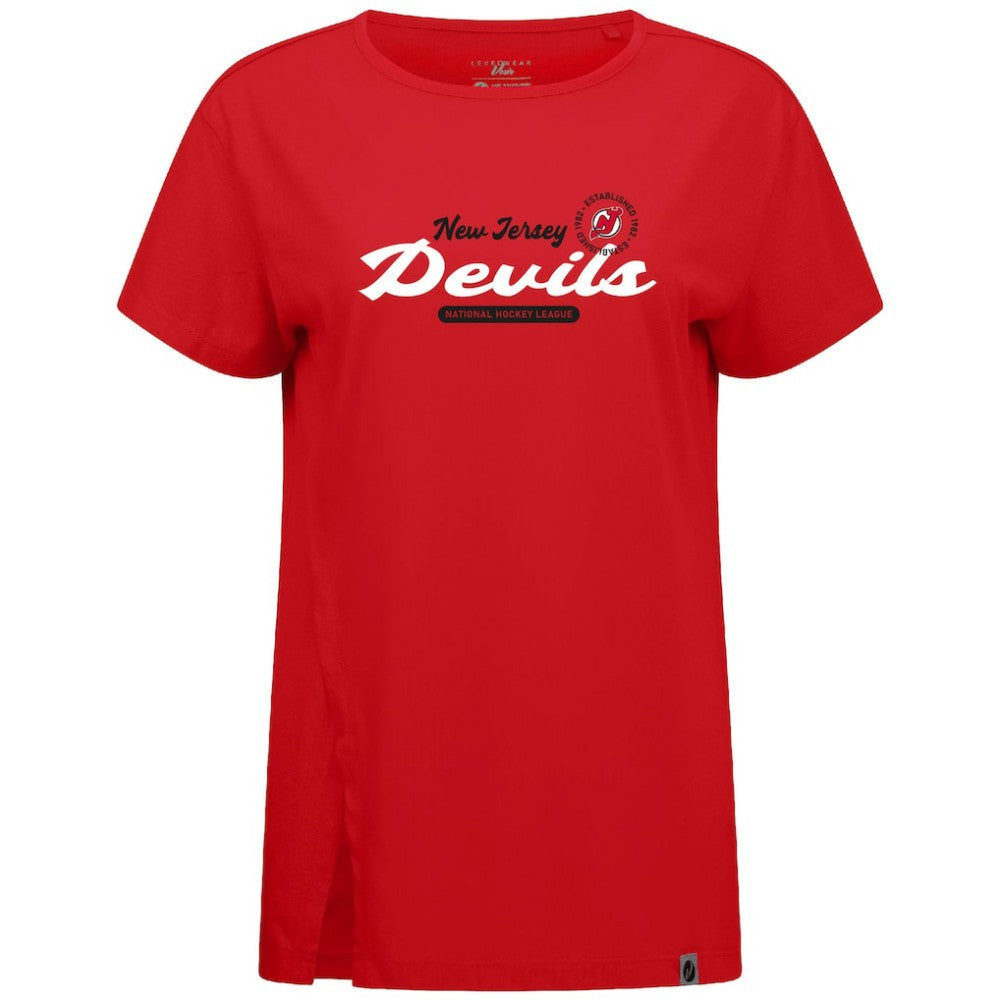 New Jersey Devils - Levelwear Women's Influx Monument T-Shirt Red