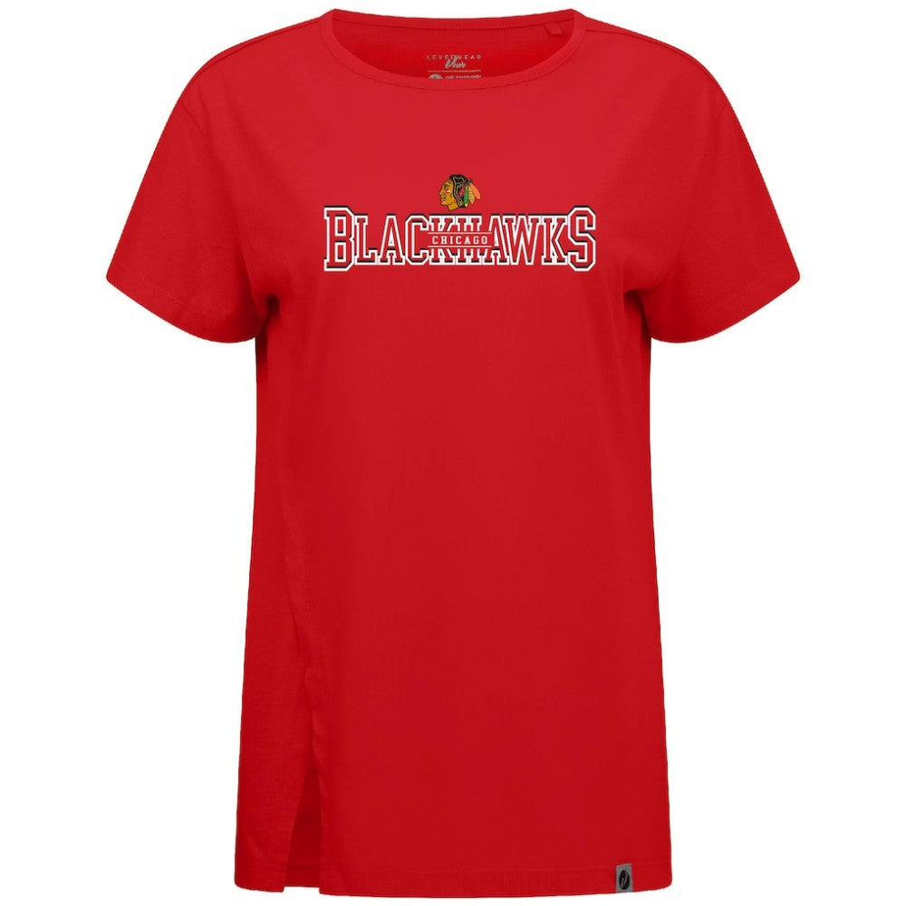 Chicago Blackhawks Levelwear Women's Influx Journey T-Shirt Red