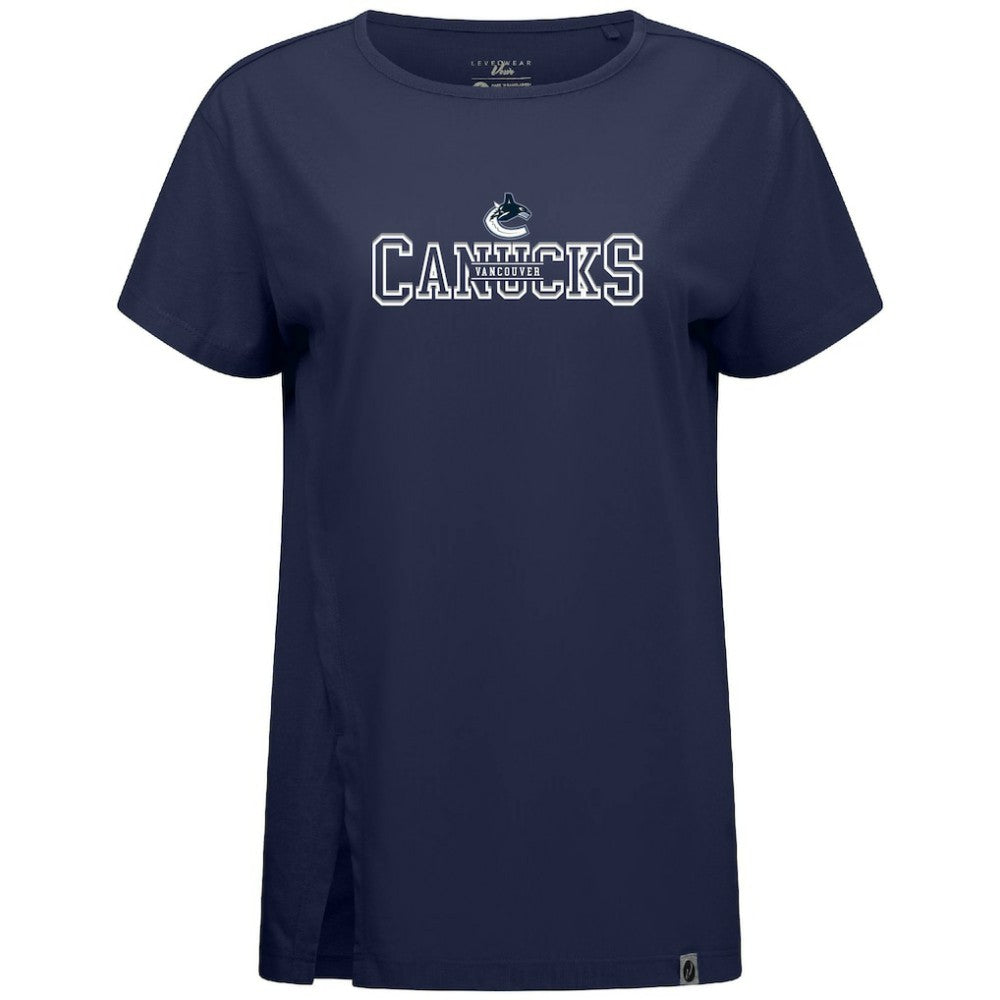 Vancouver Canucks - Levelwear Women's Influx Journey T-Shirt Navy
