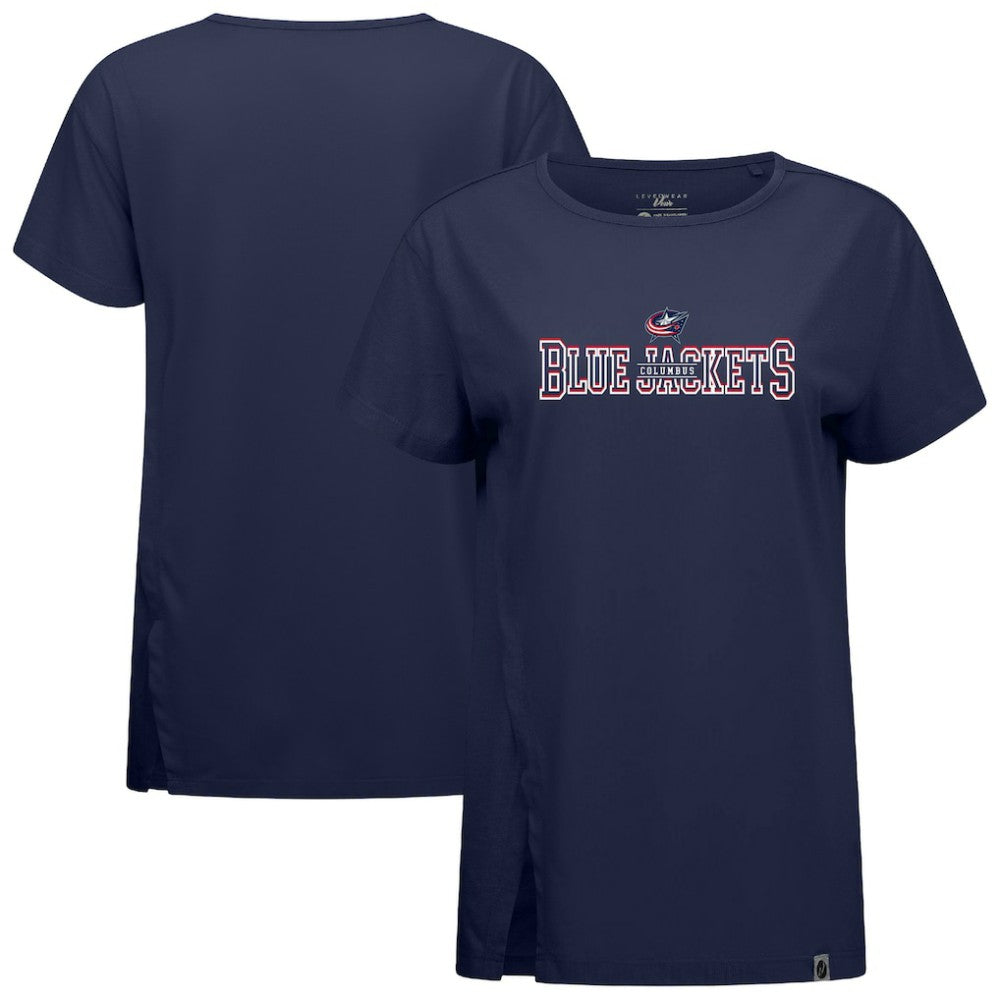 Columbus Blue Jackets - Levelwear Women's Influx Journey T-Shirt Navy