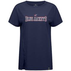 Columbus Blue Jackets - Levelwear Women's Influx Journey T-Shirt Navy