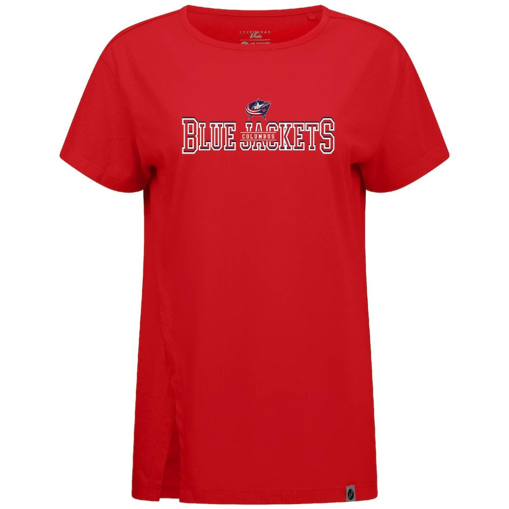 Columbus Blue Jackets - Levelwear Women's Influx Journey T-Shirt Red