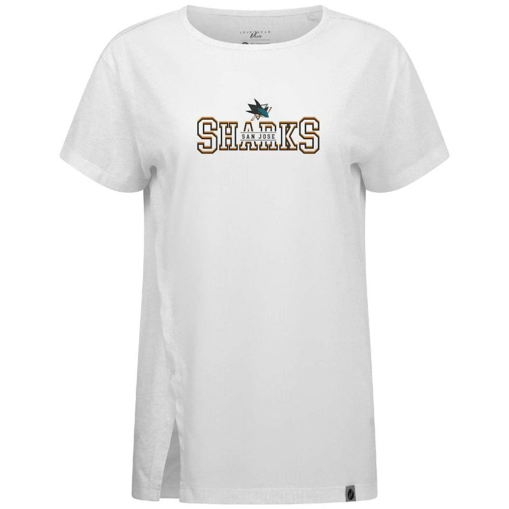 San Jose Sharks - Levelwear Women's Influx Journey T-Shirt White