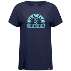 Seattle Kraken Levelwear Women's Influx Banner Arch T-Shirt Deep Sea Blue