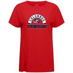 Columbus Blue Jackets - Levelwear Women's Influx Banner Arch T-Shirt Red