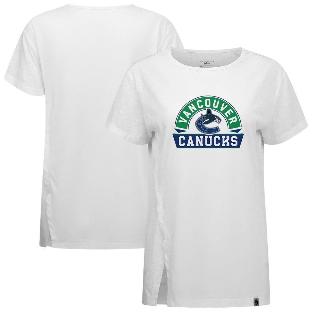 Vancouver Canucks - Levelwear Women's Influx Banner Arch T-Shirt White