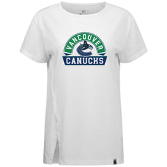 Vancouver Canucks - Levelwear Women's Influx Banner Arch T-Shirt White