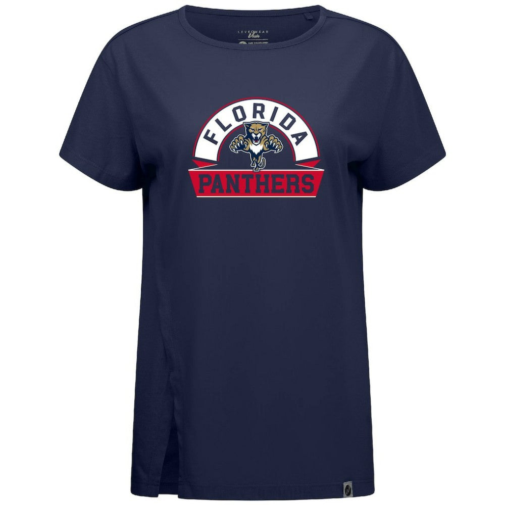 Florida Panthers - Levelwear Women's Influx Banner Arch T-Shirt Navy