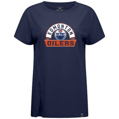 Edmonton Oilers - Levelwear Women's Influx Banner Arch T-Shirt Navy