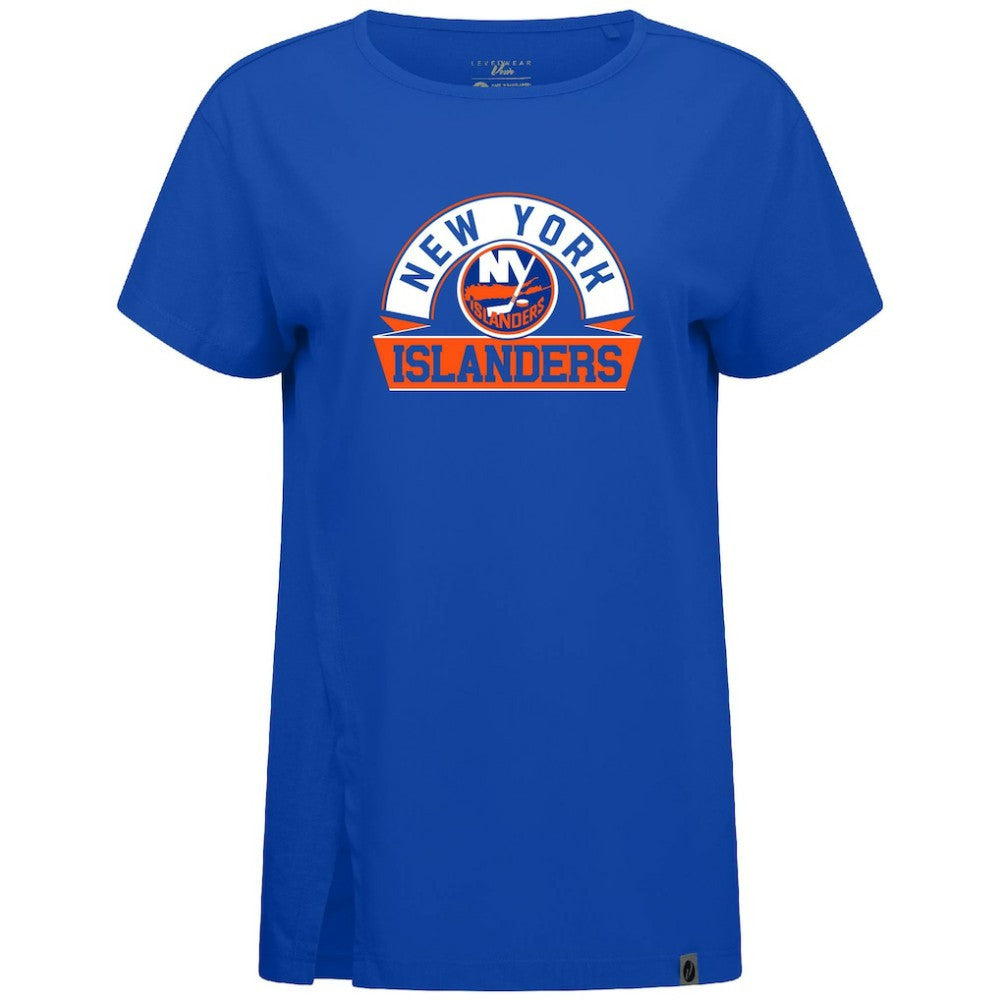 New York Islanders - Levelwear Women's Influx Banner Arch T-Shirt Royal
