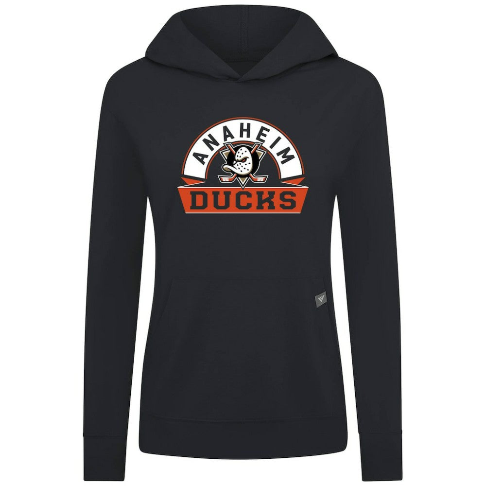 Anaheim Ducks - Levelwear Women's Relay Banner Arch Pullover Hoodie Black