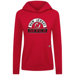 New Jersey Devils - Levelwear Women's Relay Banner Arch Pullover Hoodie Red