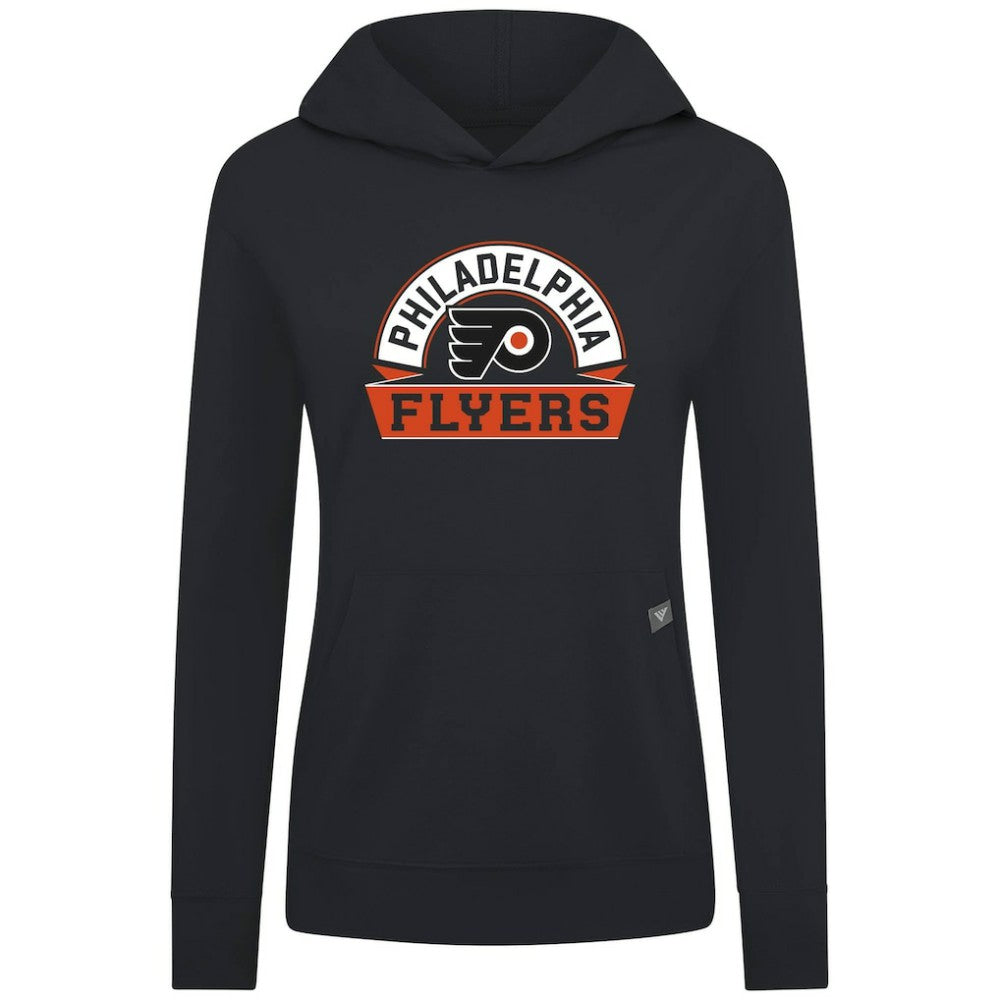 Philadelphia Flyers - Levelwear Women's Relay Banner Arch Pullover Hoodie Black