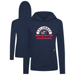 Columbus Blue Jackets - Levelwear Women's Relay Banner Arch Pullover Hoodie Navy