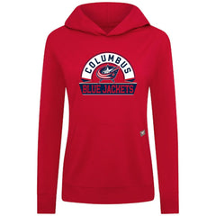 Columbus Blue Jackets - Levelwear Women's Relay Banner Arch Pullover Hoodie Red