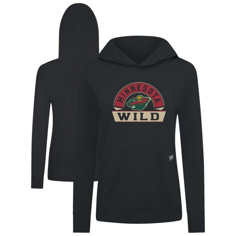 Minnesota Wild - Levelwear Women's Relay Banner Arch Pullover Hoodie Black