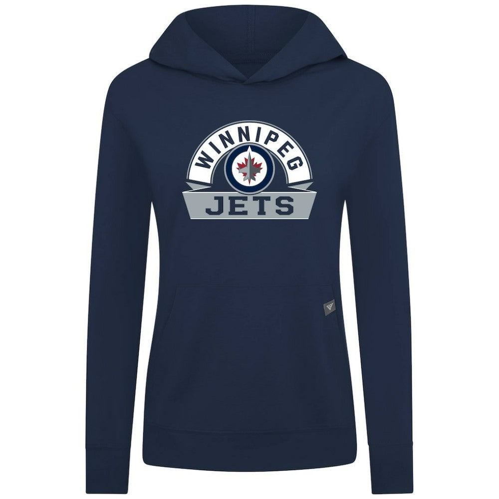 Winnipeg Jets - Levelwear Women's Relay Banner Arch Pullover Hoodie Navy