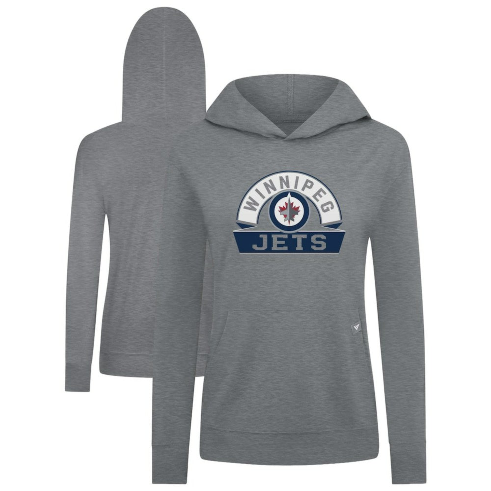 Winnipeg Jets - Levelwear Women's Relay Banner Arch Pullover Hoodie Gray