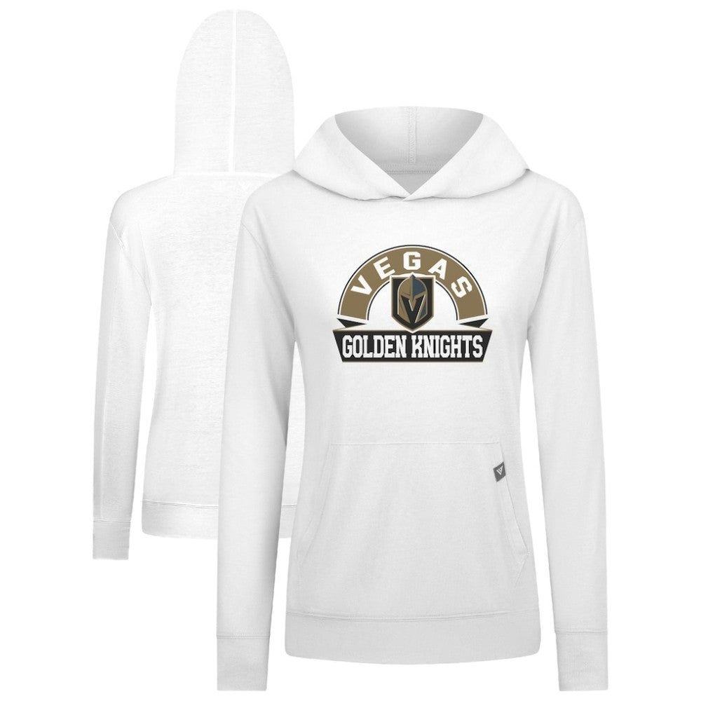 Vegas Golden Knights Levelwear Women's Relay Banner Arch Pullover Hoodie White