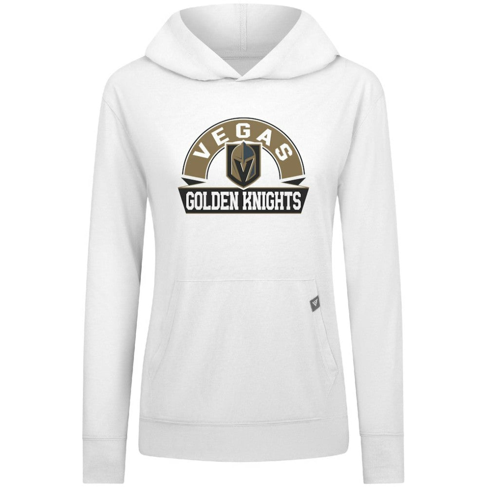 Vegas Golden Knights Levelwear Women's Relay Banner Arch Pullover Hoodie White