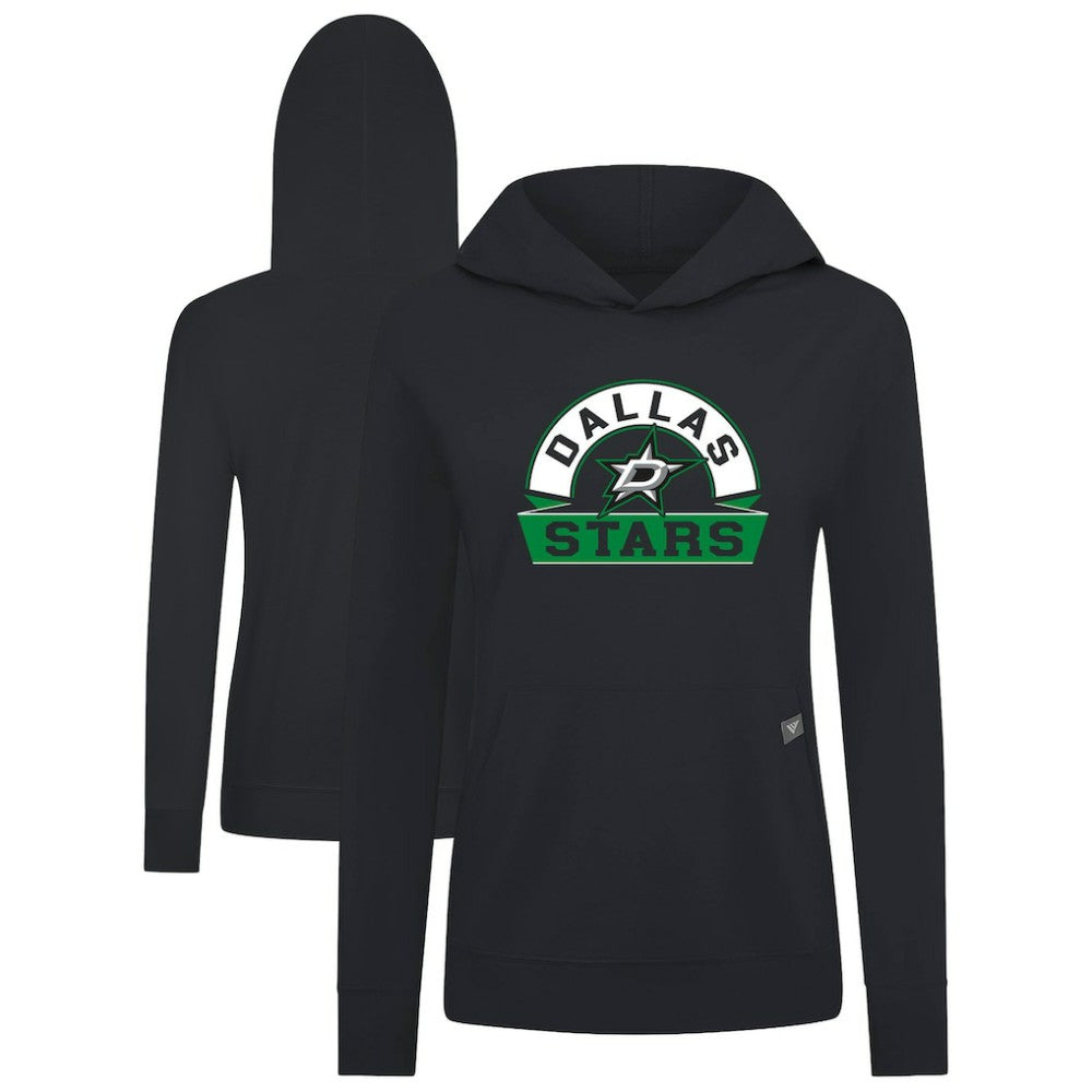 Dallas Stars - Levelwear Women's Relay Banner Arch Pullover Hoodie Black