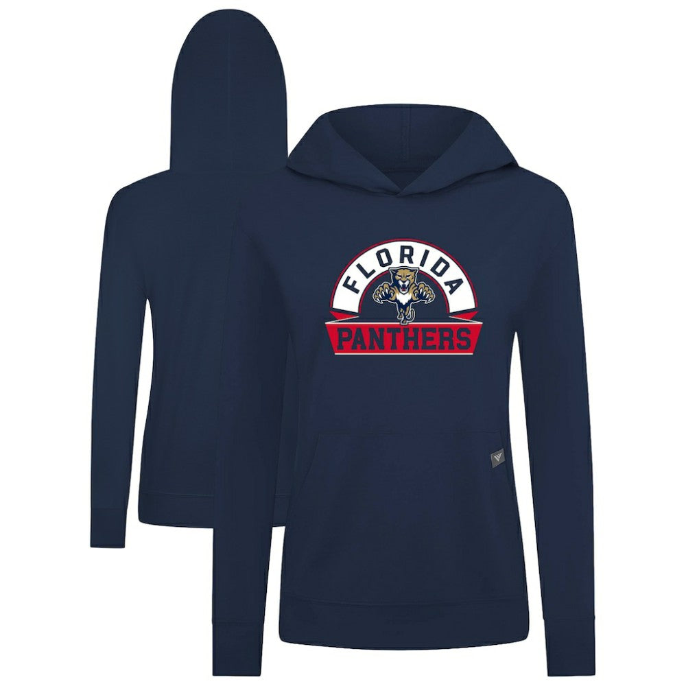 Florida Panthers - Levelwear Women's Relay Banner Arch Pullover Hoodie Navy