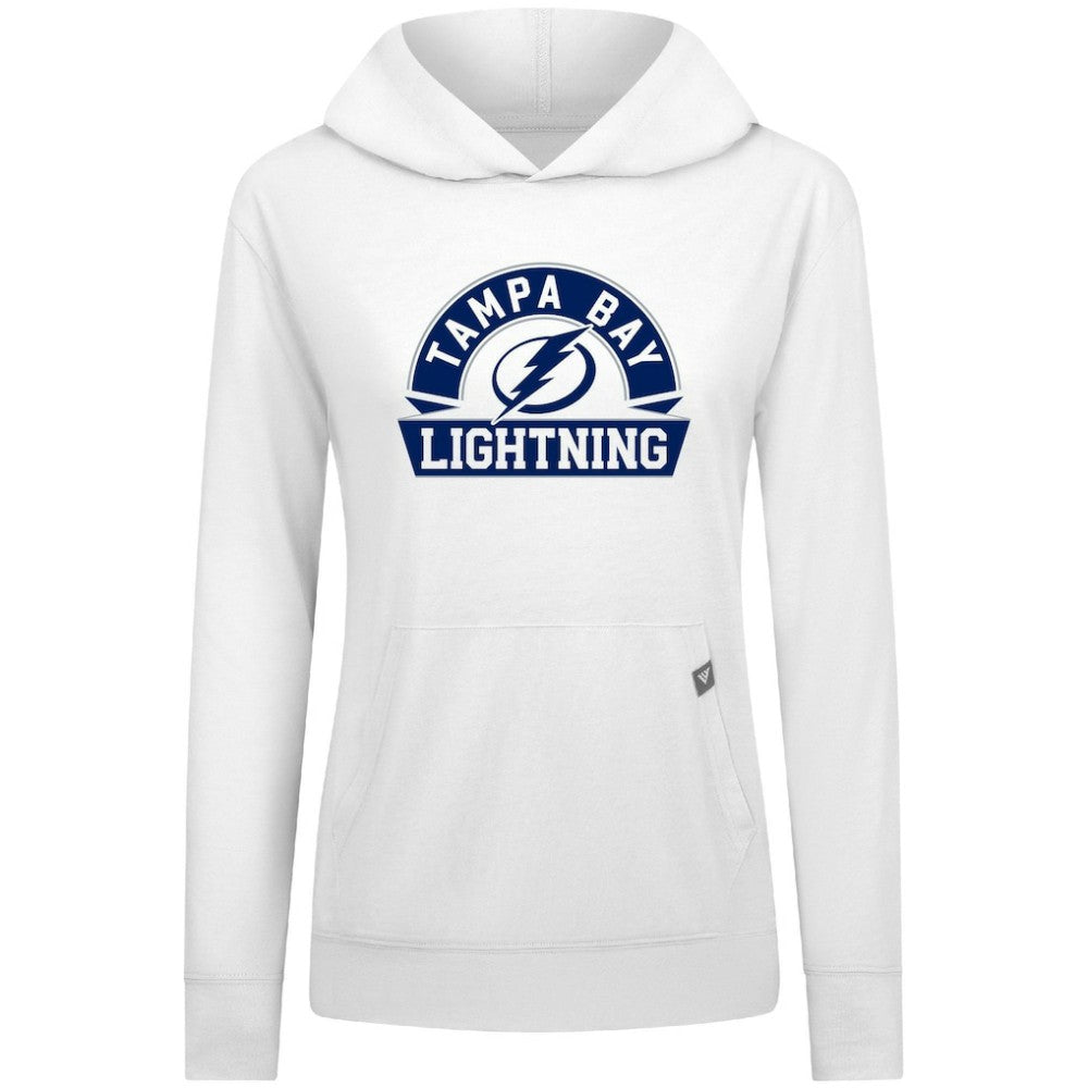 Tampa Bay Lightning - Levelwear Women's Relay Banner Arch Pullover Hoodie White