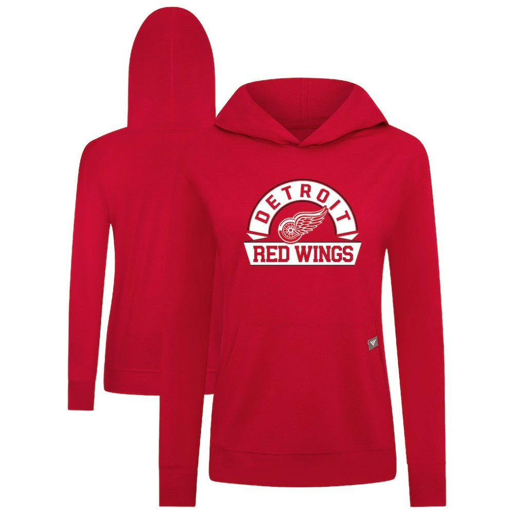 Detroit Red Wings - Levelwear Women's Relay Banner Arch Pullover Hoodie Red