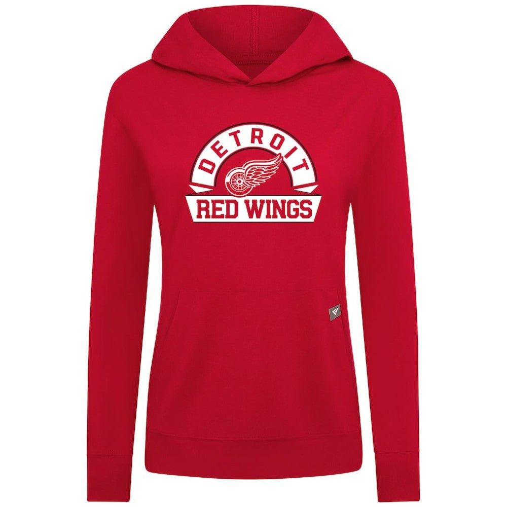 Detroit Red Wings - Levelwear Women's Relay Banner Arch Pullover Hoodie Red