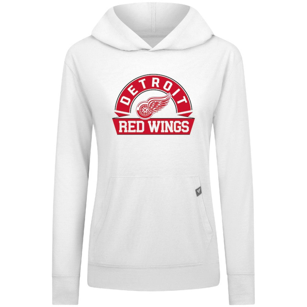 Detroit Red Wings - Levelwear Women's Relay Banner Arch Pullover Hoodie White