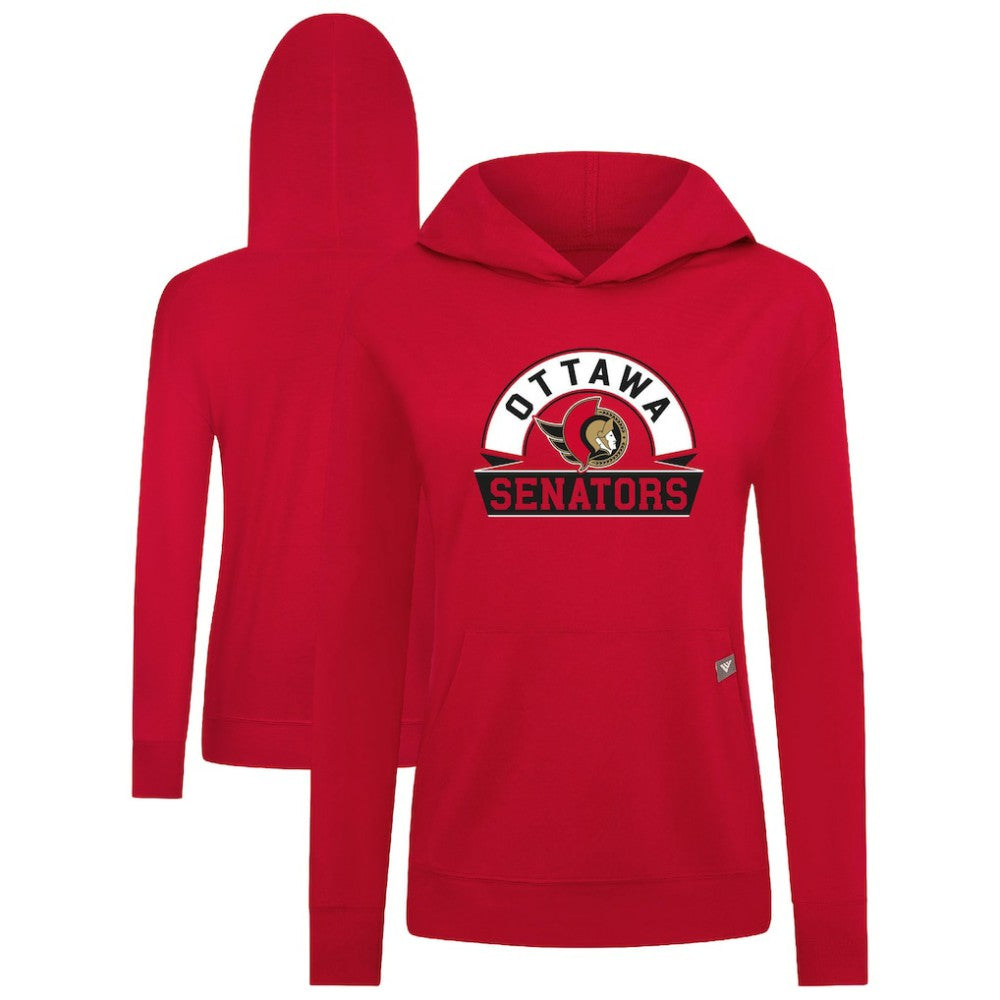 Ottawa Senators - Levelwear Women's Relay Banner Arch Pullover Hoodie Red