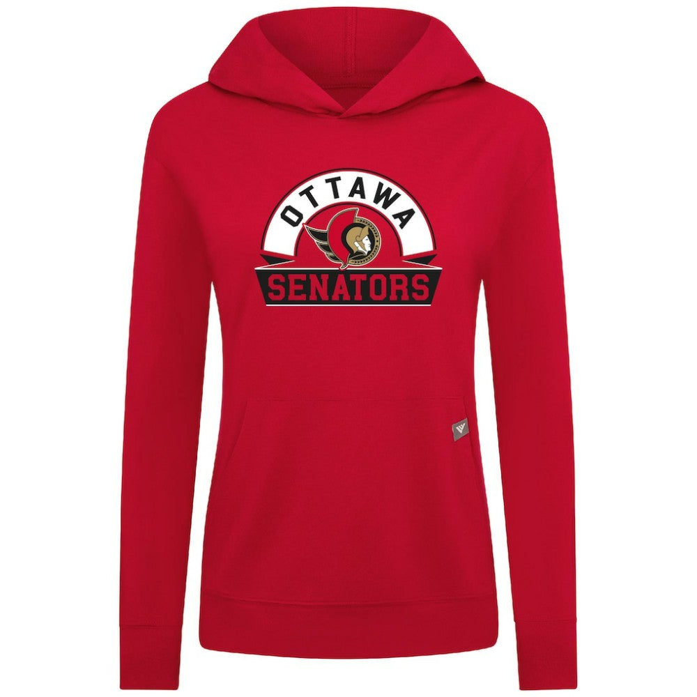 Ottawa Senators - Levelwear Women's Relay Banner Arch Pullover Hoodie Red
