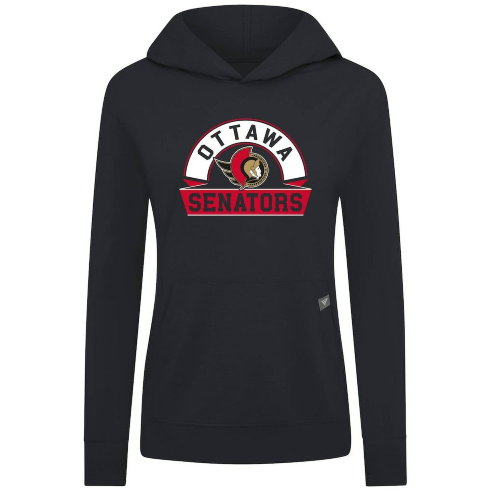 Ottawa Senators - Levelwear Women's Relay Banner Arch Pullover Hoodie Black
