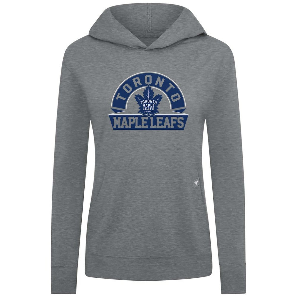 Toronto Maple Leafs - Levelwear Women's Relay Banner Arch Pullover Hoodie Gray