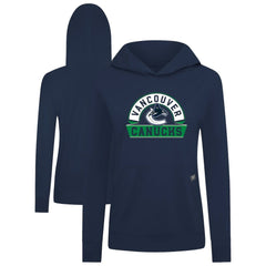 Vancouver Canucks - Levelwear Women's Relay Banner Arch Pullover Hoodie Navy
