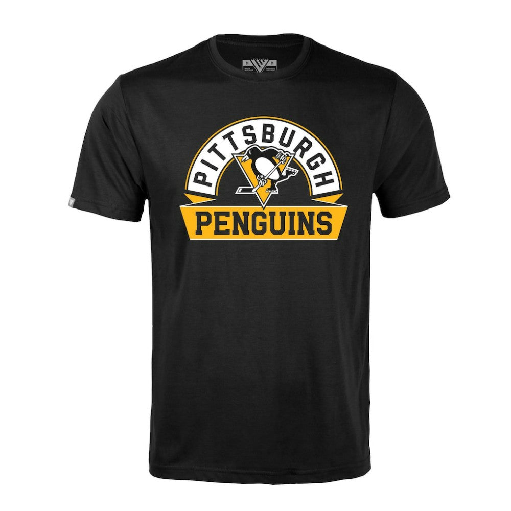 Pittsburgh Penguins Levelwear Richmond Banner Arch T-Shirt Black