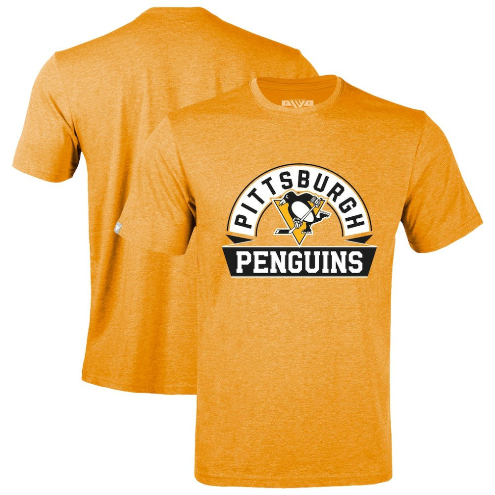 Pittsburgh Penguins Levelwear Richmond Banner Arch T-Shirt Gold