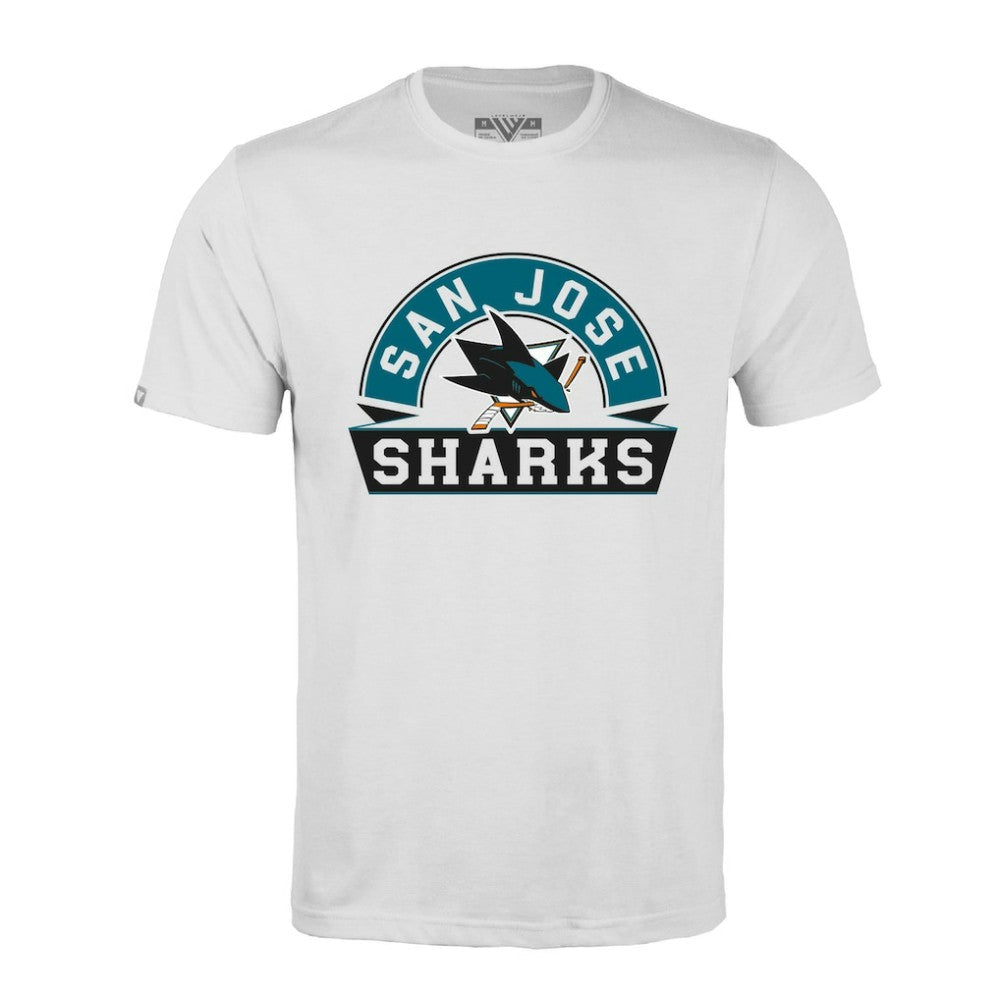 San Jose Sharks - Levelwear Richmond Banner Arch T-Shirt White