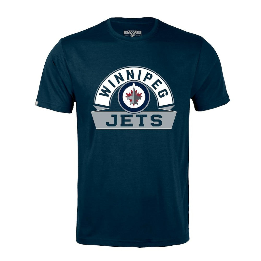 Winnipeg Jets - Levelwear Richmond Banner Arch T-Shirt Navy