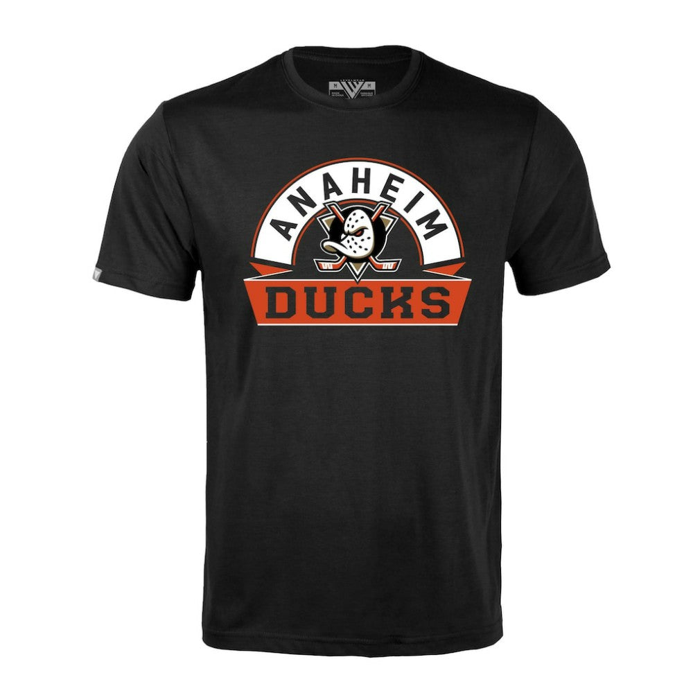 Anaheim Ducks - Levelwear Richmond Banner Arch T-Shirt Black