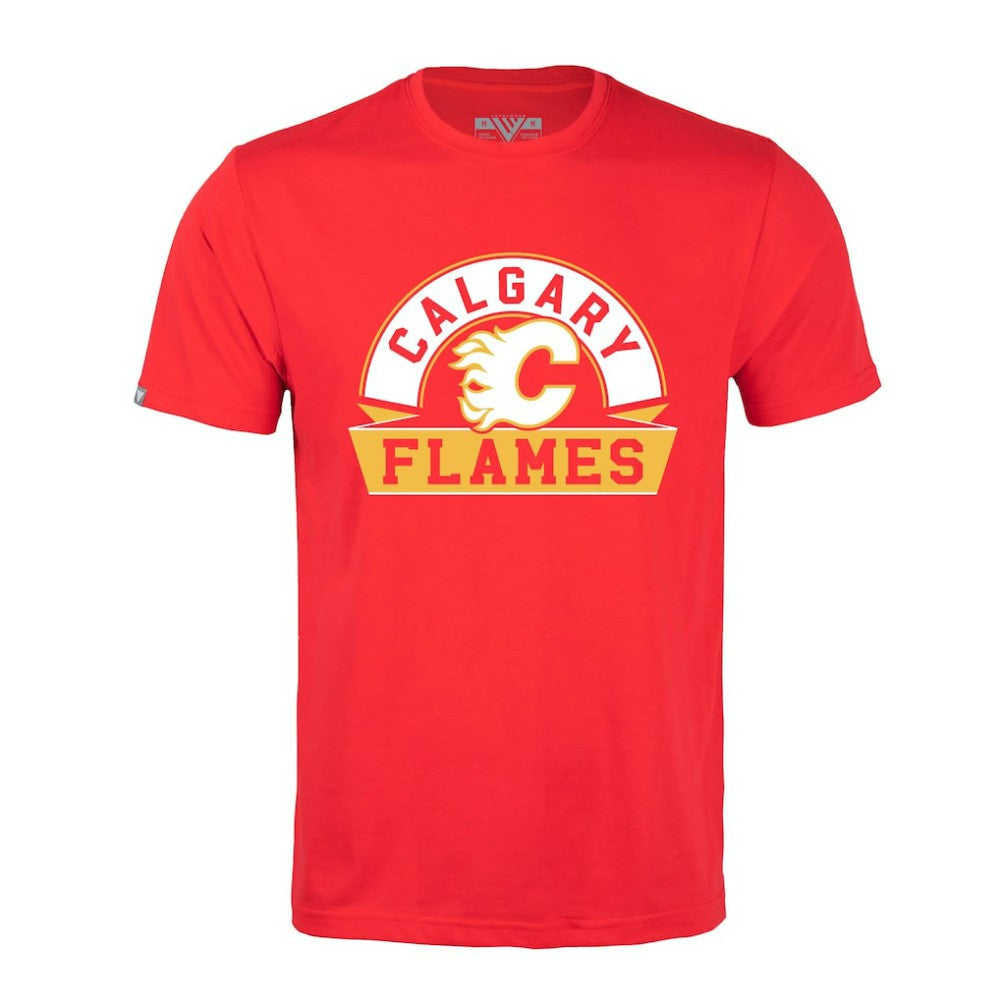 Calgary Flames - Levelwear Richmond Banner Arch T-Shirt Red